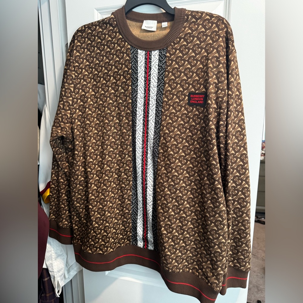Burberry Brown Monogram Crewneck Sweater